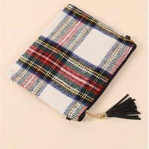 COPY - New with tag.  L.I.B NY Tartan plaid bag/wristlet